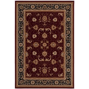 Rug Branch Majestic 2-ft x 8-ft Red and Black Rectangular Indoor