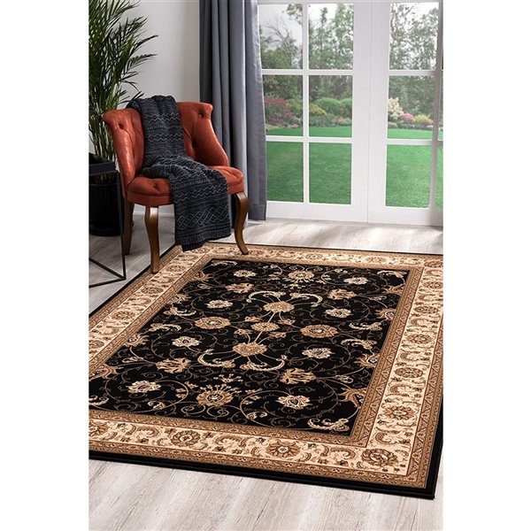 Rug Branch Majestic 3-ft x 12-ft Black Rectangular Indoor JA2117BK312 ...