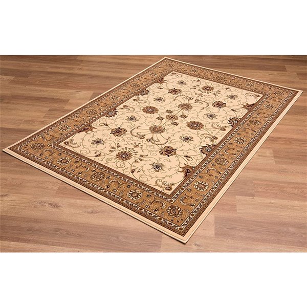 Rug Branch Traditional Persian  Beige Cream Indoor Runner Rug - 2x13