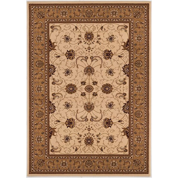 Rug Branch Traditional Persian  Beige Cream Indoor Runner Rug - 2x13