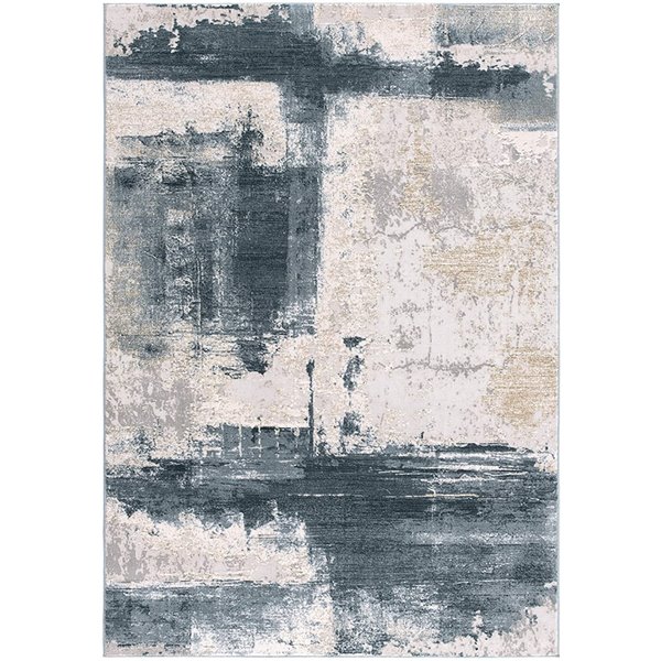 Rug Branch Contemporary Scandinavian  Blue Beige Indoor Area Rug - 6x9