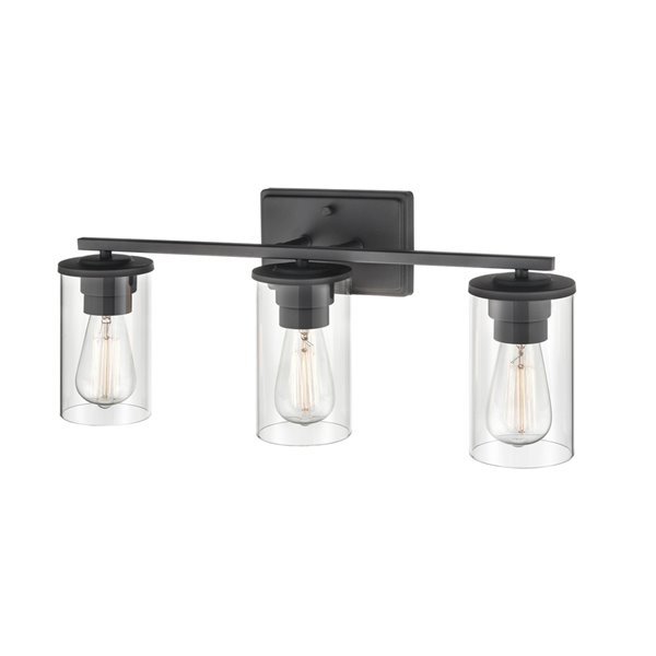 Millennium Lighting Verlana 3-Light Black Modern/Contemporary Vanity Light