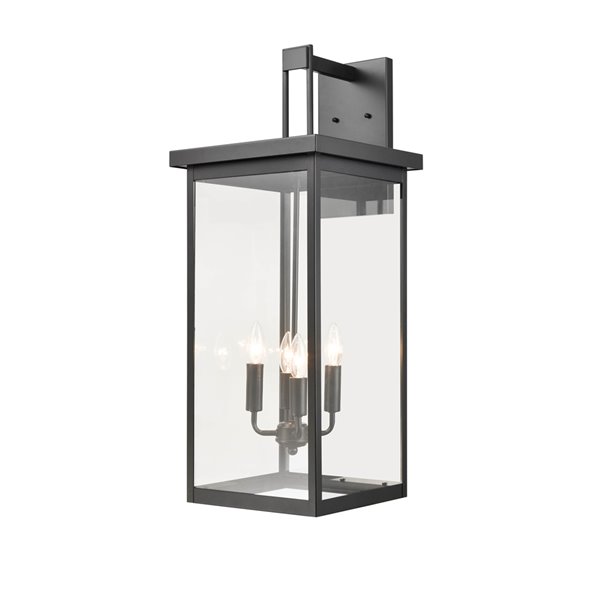 Millennium Lighting Barkeley 30-in Powder Coat Black/Hardwired Candelabra Base (E-12) Outdoor Wall Light