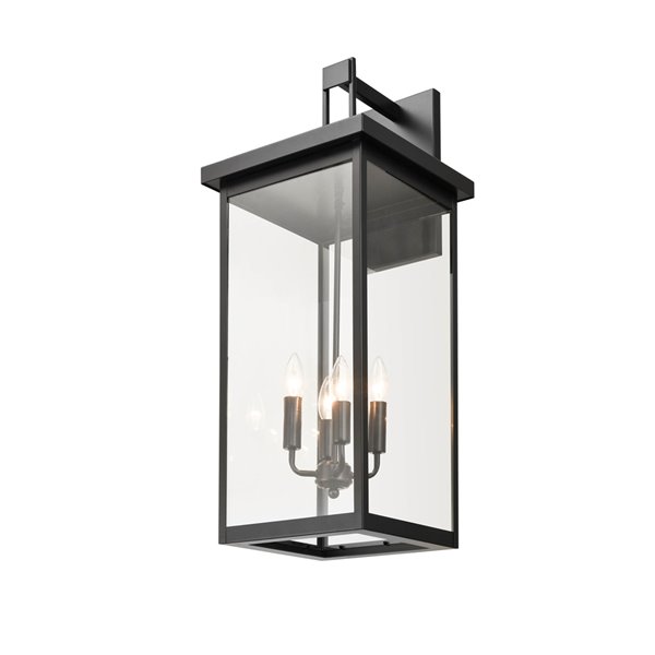 Millennium Lighting Barkeley 30-in Powder Coat Black/Hardwired Candelabra Base (E-12) Outdoor Wall Light