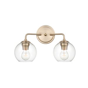 Millennium Lighting 2-Light Gold Modern/Contemporary Vanity Light