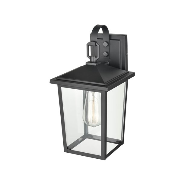 Millennium Lighting Fetterton 14-in Powder Coat Black/Hardwired Medium Base (E-26) Outdoor Wall Light