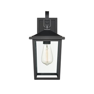 Millennium Lighting Fetterton 14-in Powder Coat Black/Hardwired Medium Base (E-26) Outdoor Wall Light