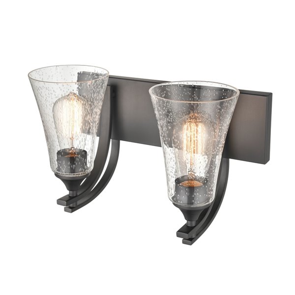 Millennium Lighting Natalie 2-Light Black Modern/Contemporary Vanity Light