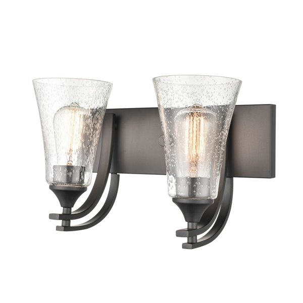 Millennium Lighting Natalie 2-Light Black Modern/Contemporary Vanity Light