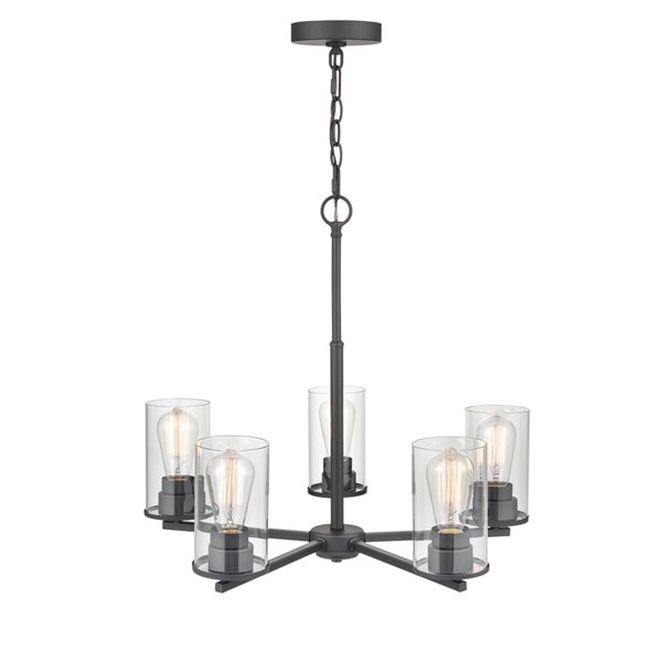 Millennium Lighting Verlana 5-Light Matte Black Modern/Contemporary Chandelier