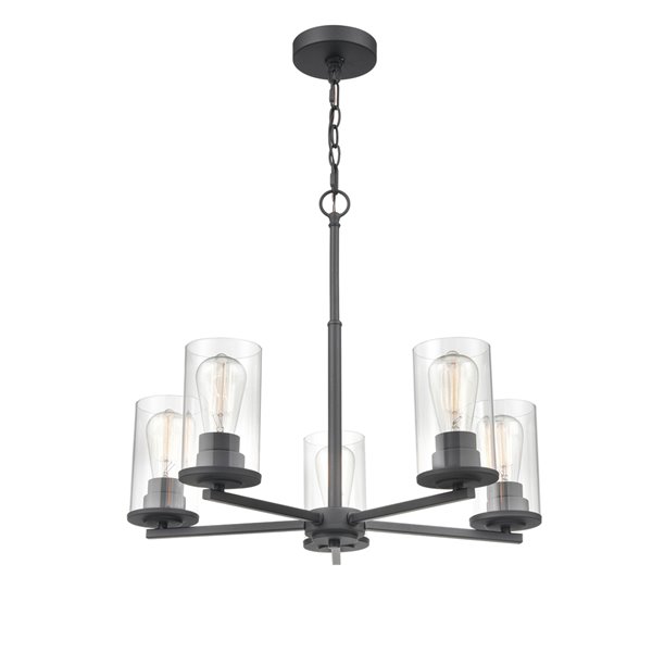 Millennium Lighting Verlana 5-Light Matte Black Modern/Contemporary Chandelier