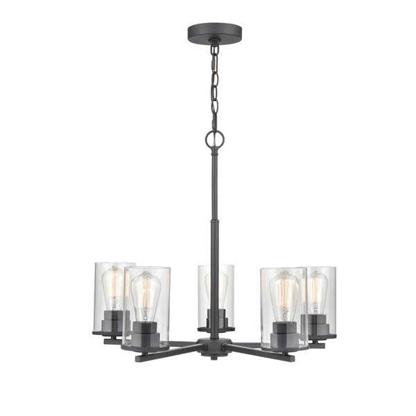 Millennium Lighting Verlana 5-Light Matte Black Modern/Contemporary Chandelier