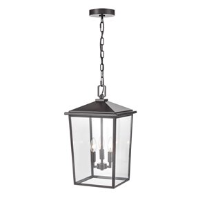 Millennium Lighting Fetterton 11-in Powder Coat Bronze/Hardwired Outdoor Flush Mount Light