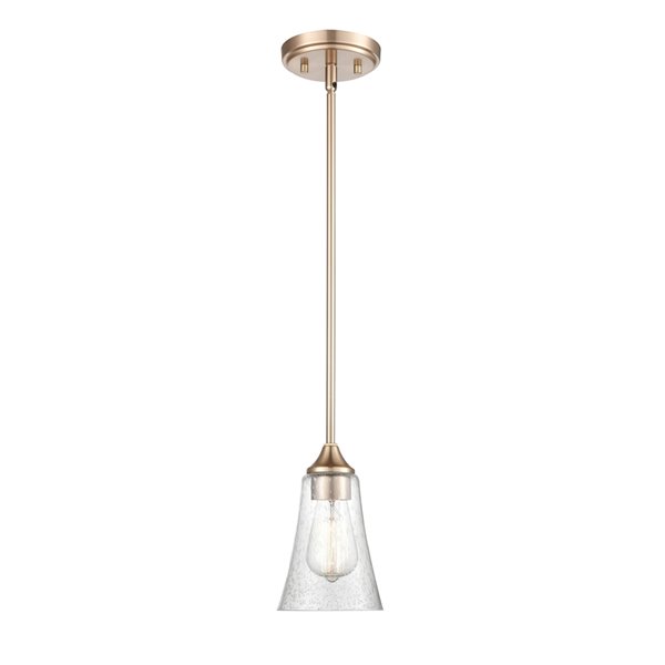 Millennium Lighting Natalie Gold Modern/Contemporary Seeded Glass Bowl Incandescent (Larger than 22-in) Pendant Light