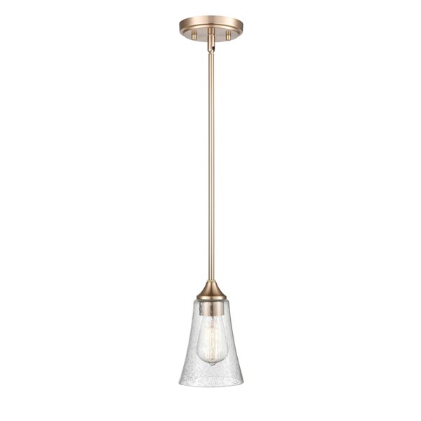 Millennium Lighting Natalie Gold Modern/Contemporary Seeded Glass Bowl Incandescent (Larger than 22-in) Pendant Light