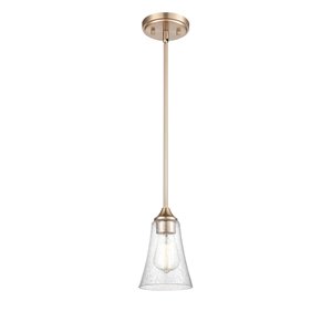 Millennium Lighting Natalie Gold Modern/Contemporary Seeded Glass Bowl Incandescent (Larger than 22-in) Pendant Light