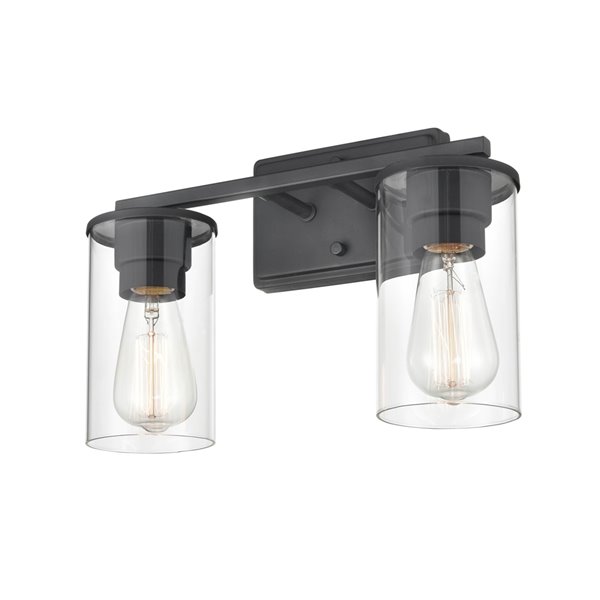 Millennium Lighting Verlana 2-Light Black Modern/Contemporary Vanity Light