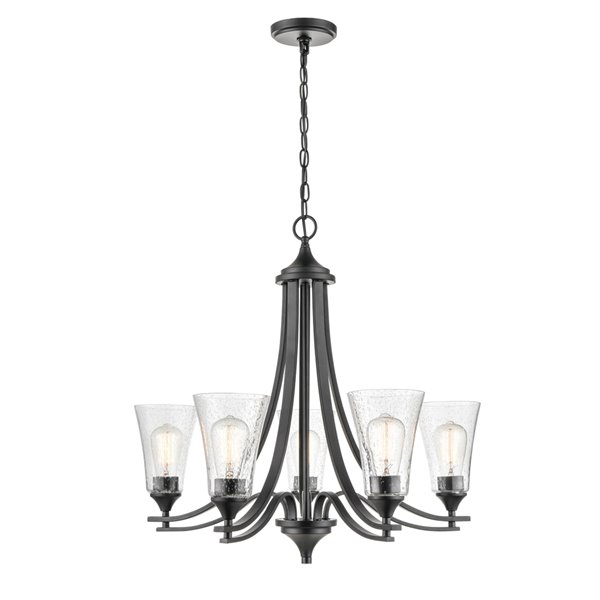 Millennium Lighting Natalie 5-Light Matte Black Modern/Contemporary Chandelier