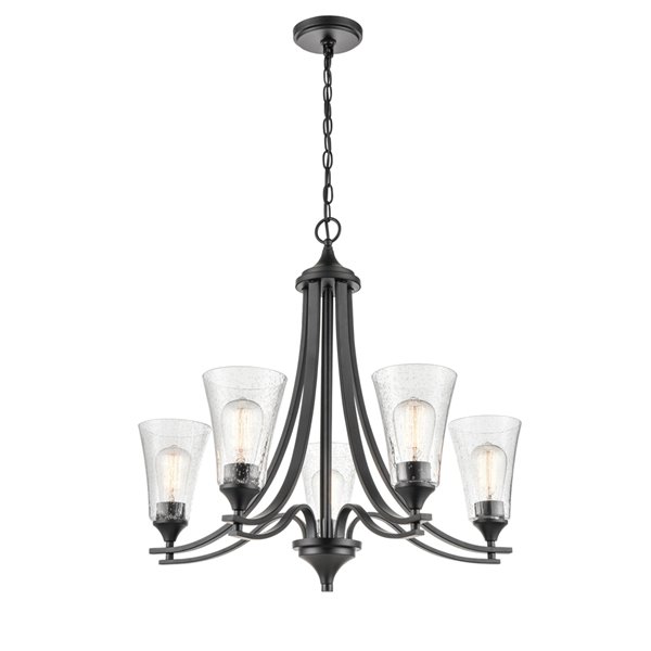 Millennium Lighting Natalie 5-Light Matte Black Modern/Contemporary Chandelier