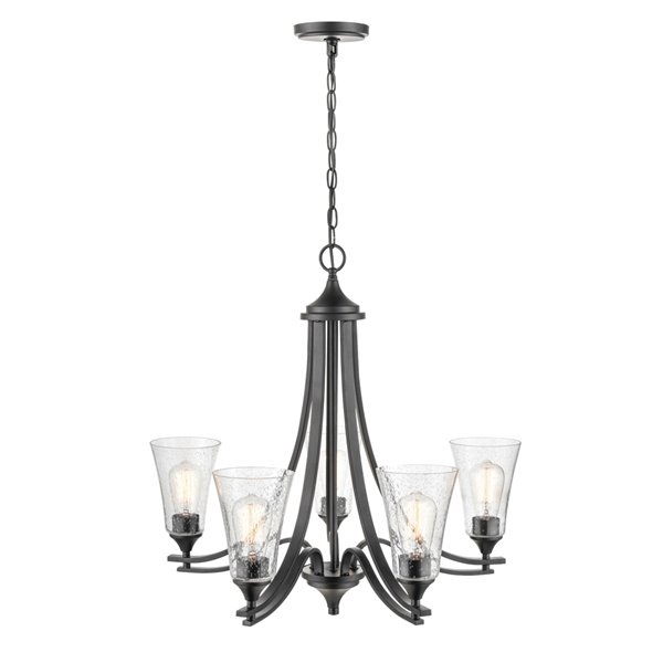 Millennium Lighting Natalie 5-Light Matte Black Modern/Contemporary Chandelier