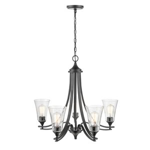 Millennium Lighting Natalie 5-Light Matte Black Modern/Contemporary Chandelier