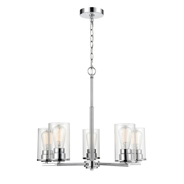 Millennium Lighting Verlana 5-Light Chrome Modern/Contemporary Chandelier