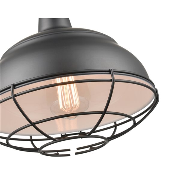 Millennium Lighting Matte Black Modern/Contemporary Bowl Incandescent (Larger than 22-in) Pendant Light