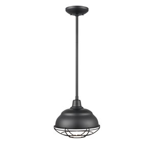 Millennium Lighting Matte Black Modern/Contemporary Bowl Incandescent (Larger than 22-in) Pendant Light