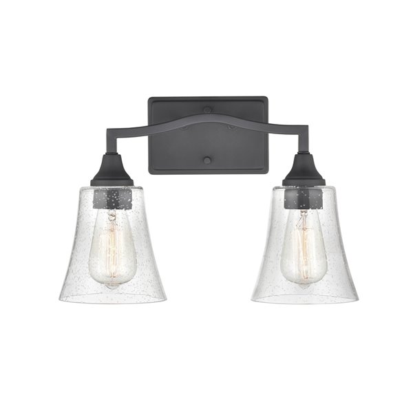 Millennium Lighting Caily 2-Light Black Modern/Contemporary Vanity Light