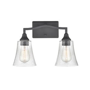 Millennium Lighting Caily 2-Light Black Modern/Contemporary Vanity Light