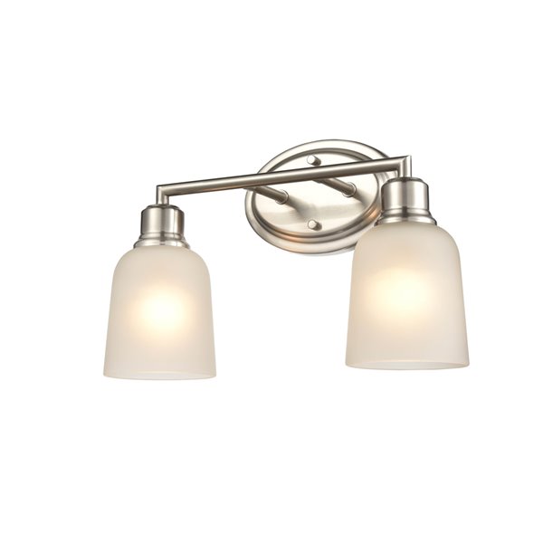 Millennium Lighting Amberle 2-Light Nickel Modern/Contemporary Vanity Light