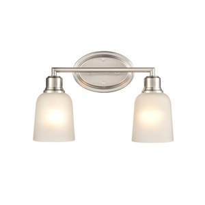 Millennium Lighting Amberle 2-Light Nickel Modern/Contemporary Vanity Light