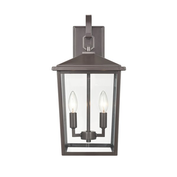 Millennium Lighting Fetterton 18-in Powder Coat Bronze/Hardwired Candelabra Base (E-12) Outdoor Wall Light