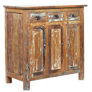 Uma Enterprises Brown Asian Hardwood 3-Drawer Accent Chest