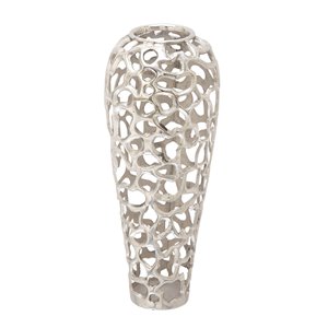 Grayson Lane Silver Contemporary Aluminum Vase