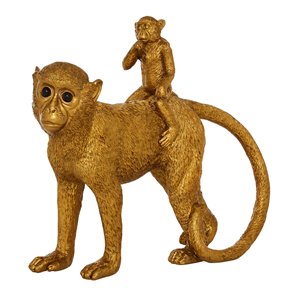 Grayson Lane Eclectic Gold Resin Monkey Sculpture