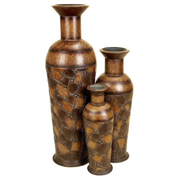 Grayson Lane Brown Rustic Metal Media Cabinet