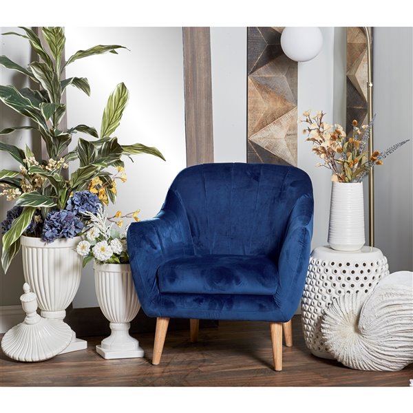 Grayson Lane Modern Blue Polyester Blend Accent Chair