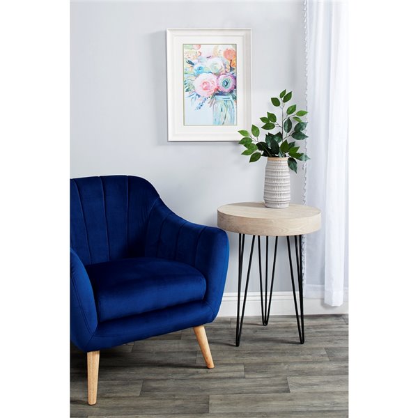 Grayson Lane Modern Blue Polyester Blend Accent Chair