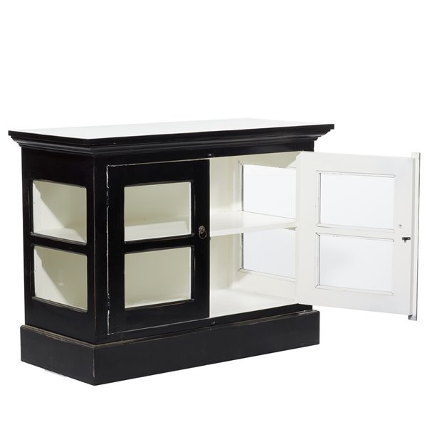 Uma Enterprises Black Asian Hardwood Accent Chest