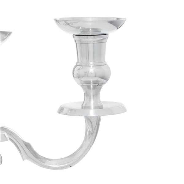 Grayson Lane 5-Candle Silver Aluminum Candelabra Candle Holder