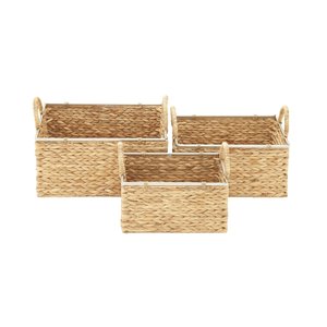 Grayson Lane Contemporary Tan Sea Grass Storage Baskets - Set of 3