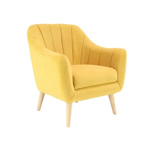 Grayson Lane Modern Yellow Polyester Blend Accent Chair