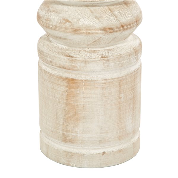 Grayson Lane Wooden Pillar Candle Holder - Set of 3