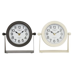 Grayson Lane Standard Analog Round Tabletop Clock - Set of 2