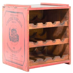 Grayson Lane 12.60-in x 16.30-in Red Wood Wine rack