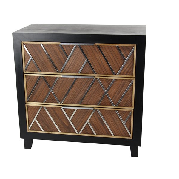 Uma Enterprises Brown 3-Drawer Accent Chest