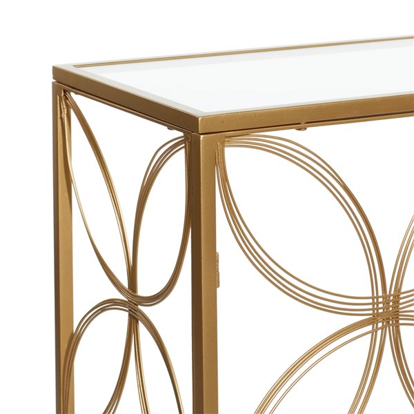 Grayson Lane Gold Modern Console Table