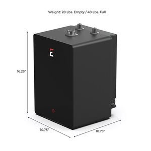 Chauffe-eau compact électrique de 2,5 gallons à commandes vocales ESH-2.5 d'Eccotemp