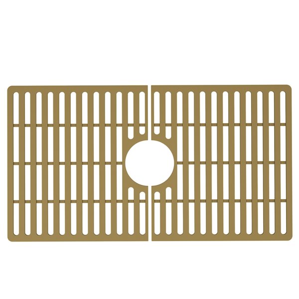 VIGO 15-in x 27-in Matte Gold Silicone Protective Sink Grid for 30-in Kitchen Sink
